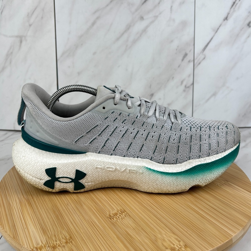 Under Armour Infinite Elite Mens Size 10 Halo Grey Teal Running Gym Trainer Shoe